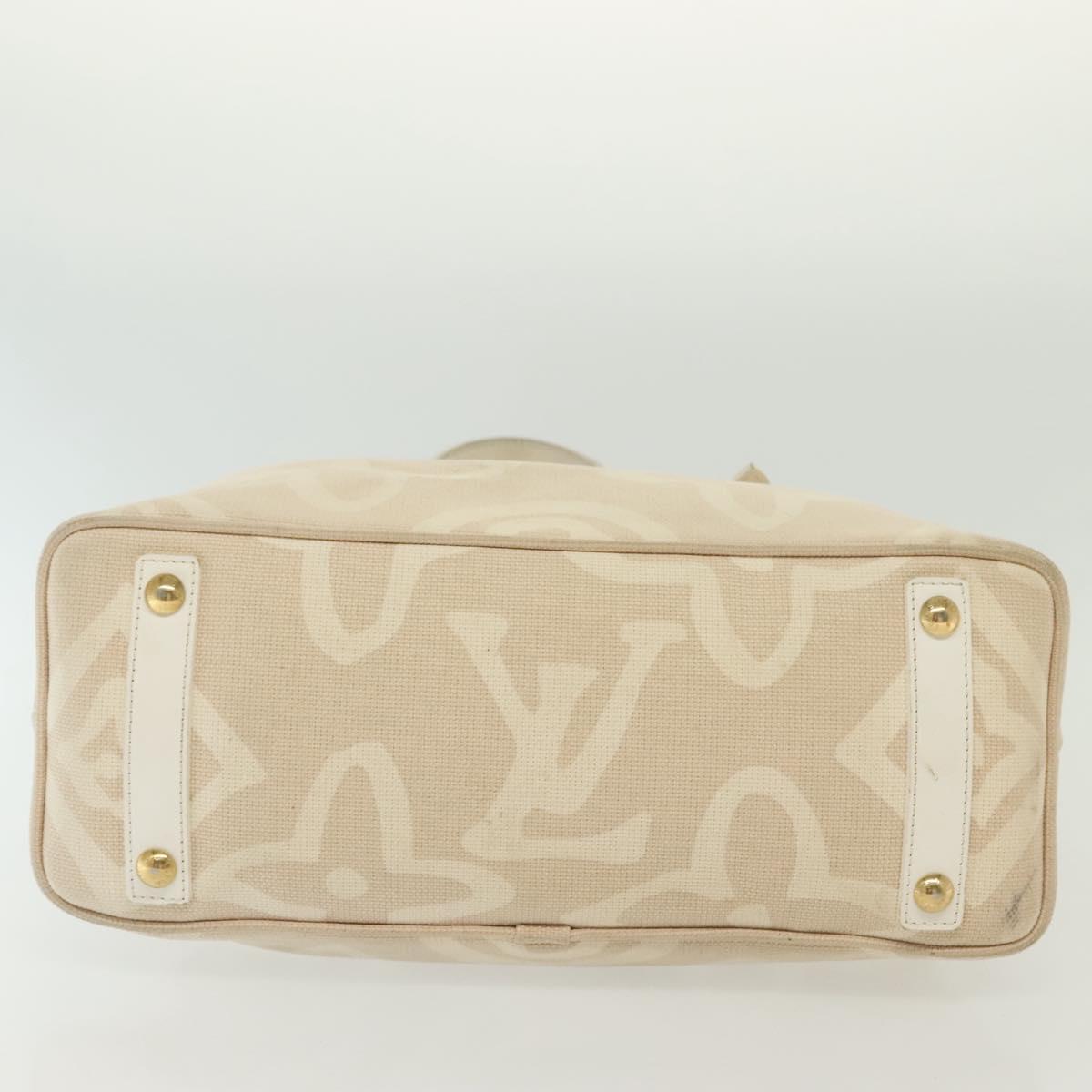 LOUIS VUITTON Cruise Line Tai Sienne PM Bag Canvas Beige M95674 LV Auth bs28204