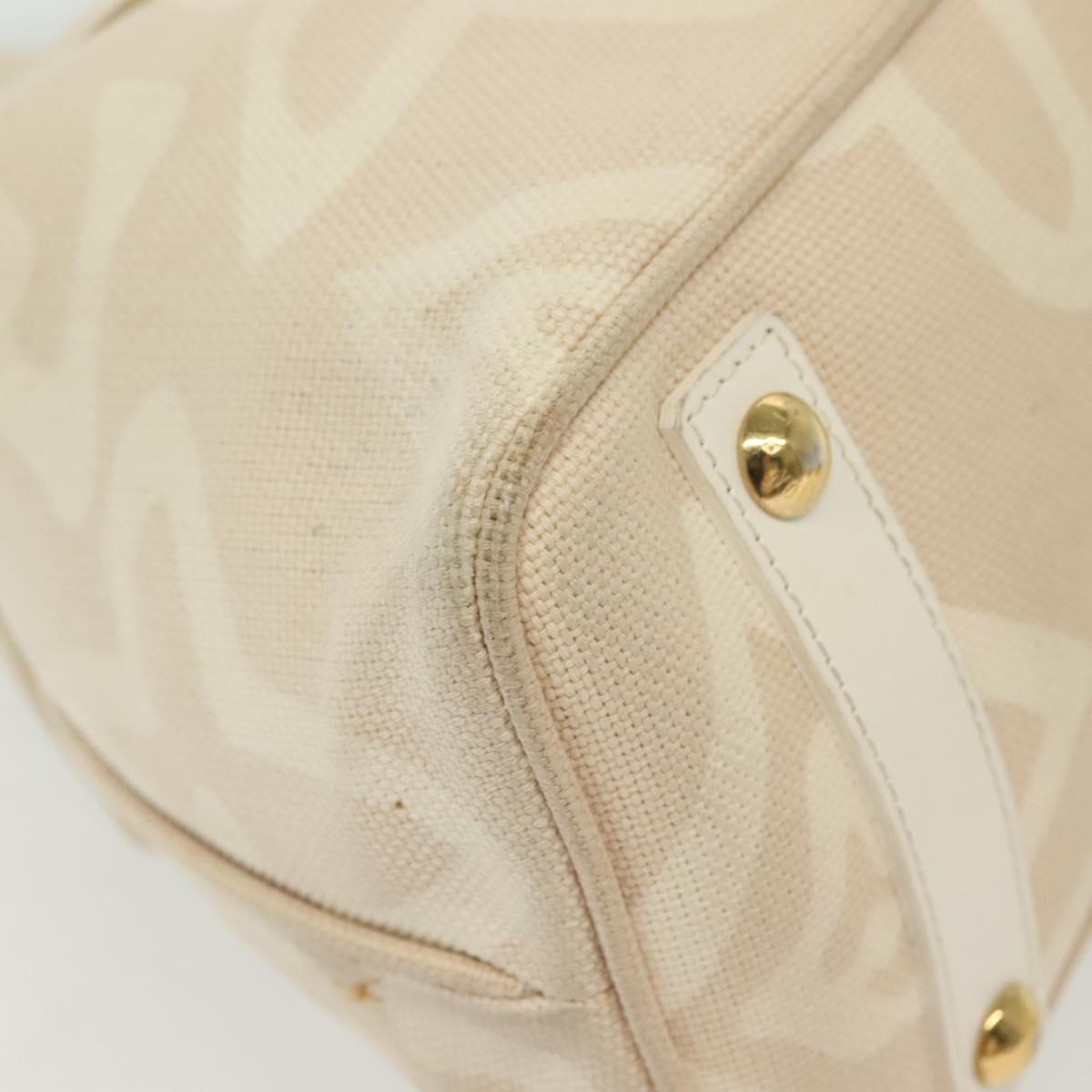 LOUIS VUITTON Cruise Line Tai Sienne PM Bag Canvas Beige M95674 LV Auth bs28204