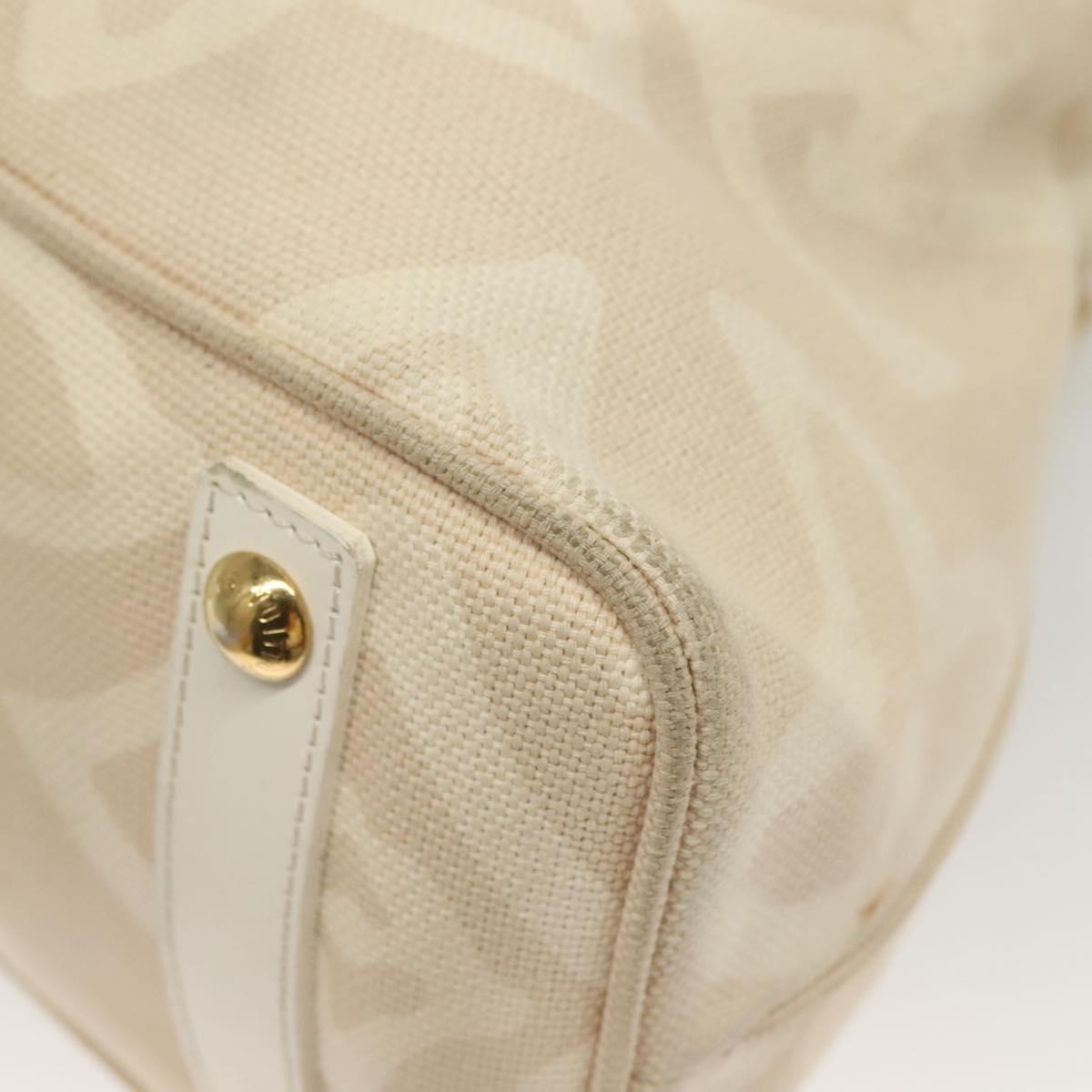LOUIS VUITTON Cruise Line Tai Sienne PM Bag Canvas Beige M95674 LV Auth bs28204