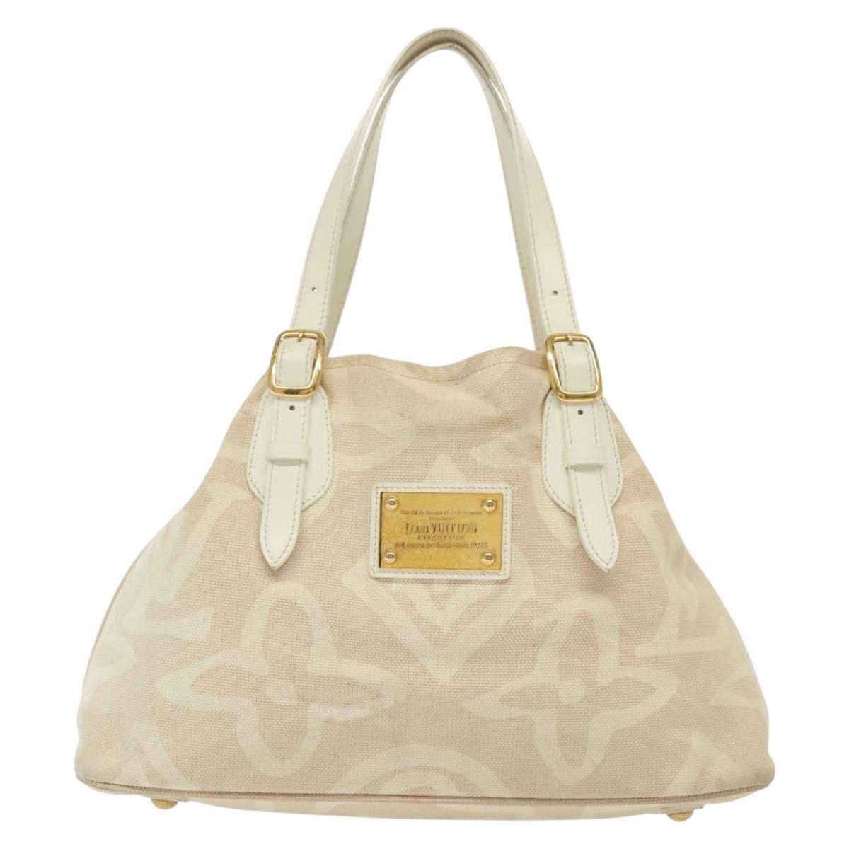LOUIS VUITTON Cruise Line Tai Sienne PM Bag Canvas Beige M95674 LV Auth bs28204