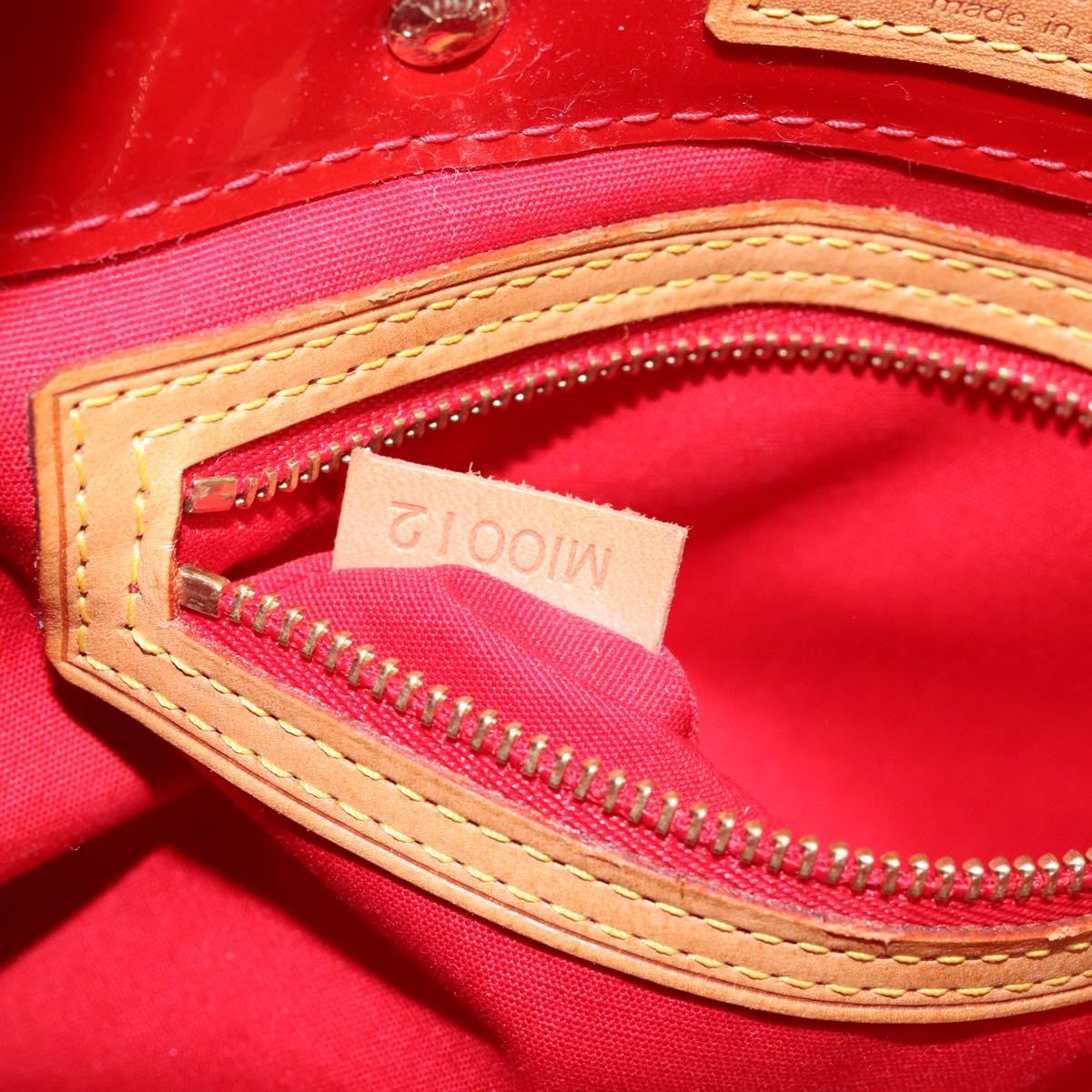 LOUIS VUITTON Monogram Vernis Reade PM Hand Bag Red Rouge M91088 LV Auth bs28207