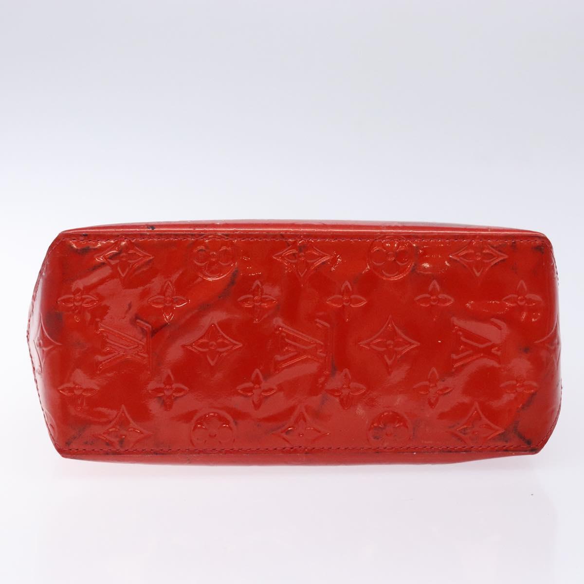 LOUIS VUITTON Monogram Vernis Reade PM Hand Bag Red Rouge M91088 LV Auth bs28207