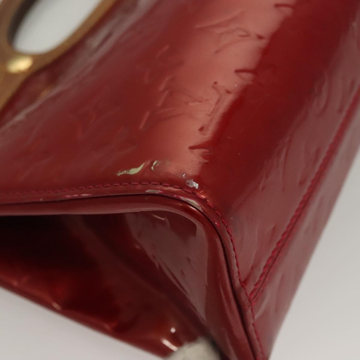 LOUIS VUITTON Vernis Roxbury Drive Hand Bag 2way Red M91987 LV Auth bs28210