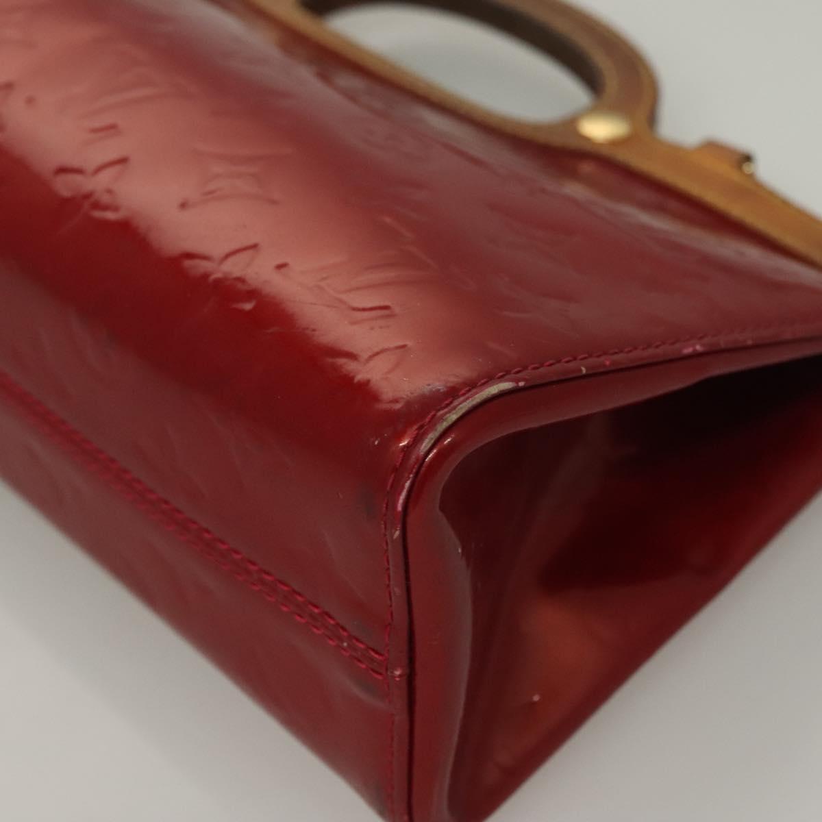 LOUIS VUITTON Vernis Roxbury Drive Hand Bag 2way Red M91987 LV Auth bs28210