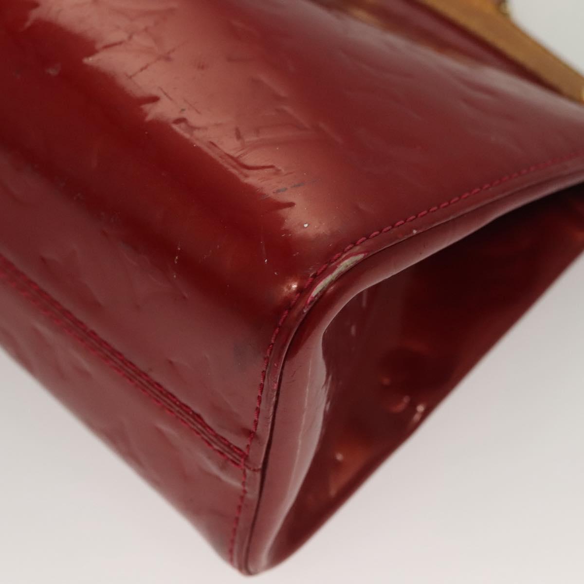 LOUIS VUITTON Vernis Roxbury Drive Hand Bag 2way Red M91987 LV Auth bs28210