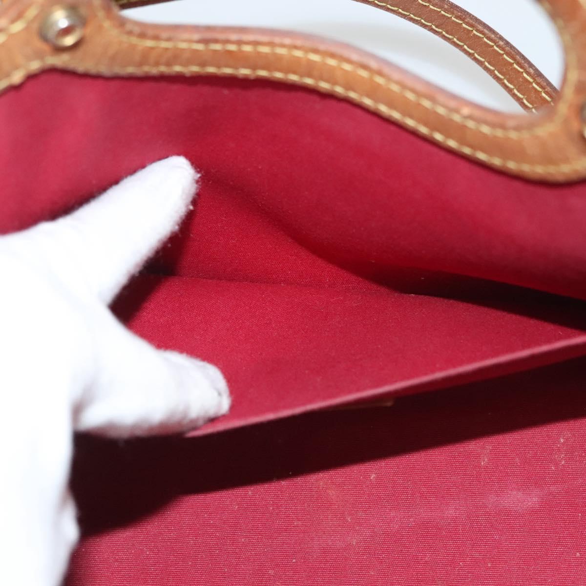 LOUIS VUITTON Vernis Roxbury Drive Hand Bag 2way Red M91987 LV Auth bs28210
