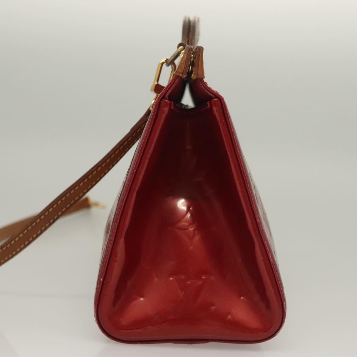 LOUIS VUITTON Vernis Roxbury Drive Hand Bag 2way Red M91987 LV Auth bs28210