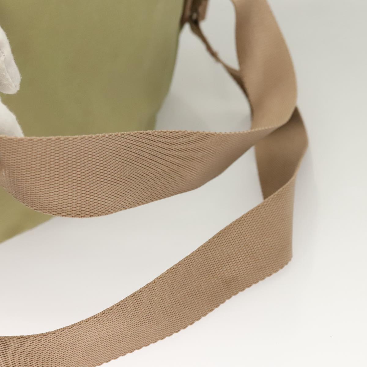 PRADA Backpack Nylon Beige Silver Auth bs28213