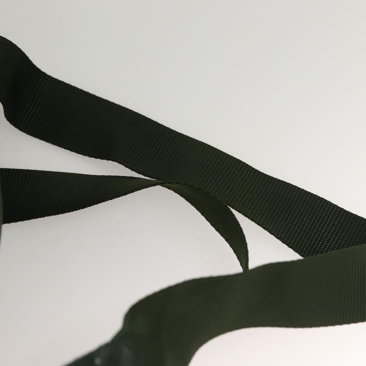 PRADA Backpack Nylon Khaki Silver Auth bs28214