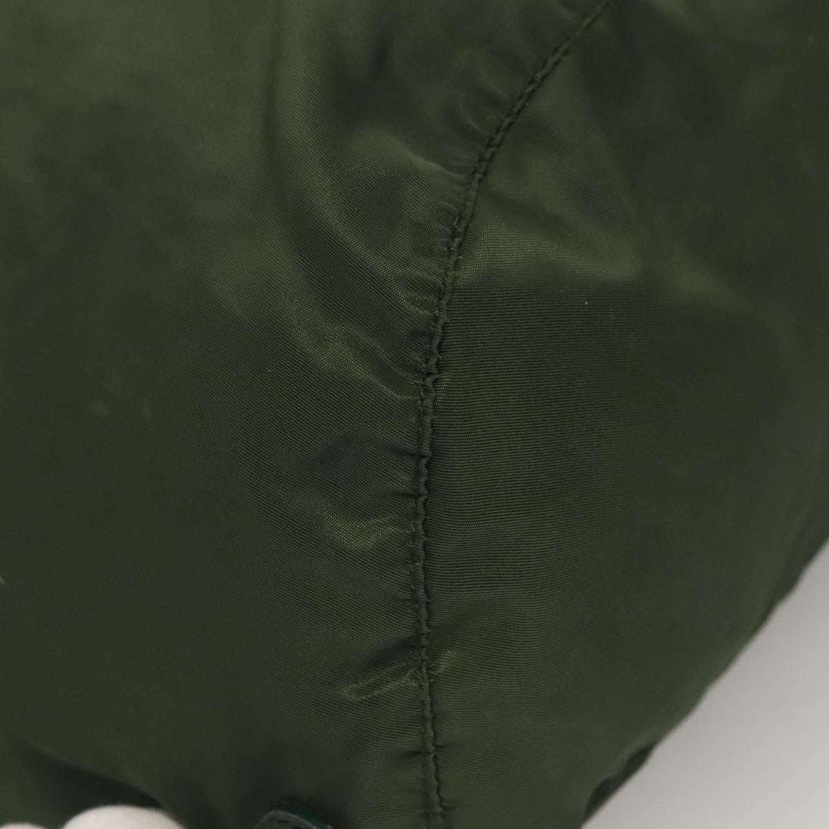 PRADA Backpack Nylon Khaki Silver Auth bs28214