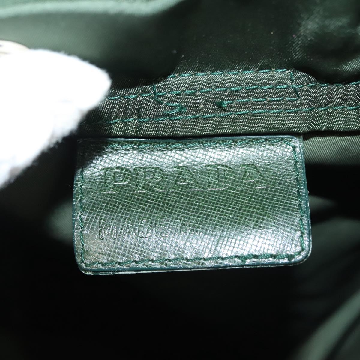 PRADA Backpack Nylon Khaki Silver Auth bs28214