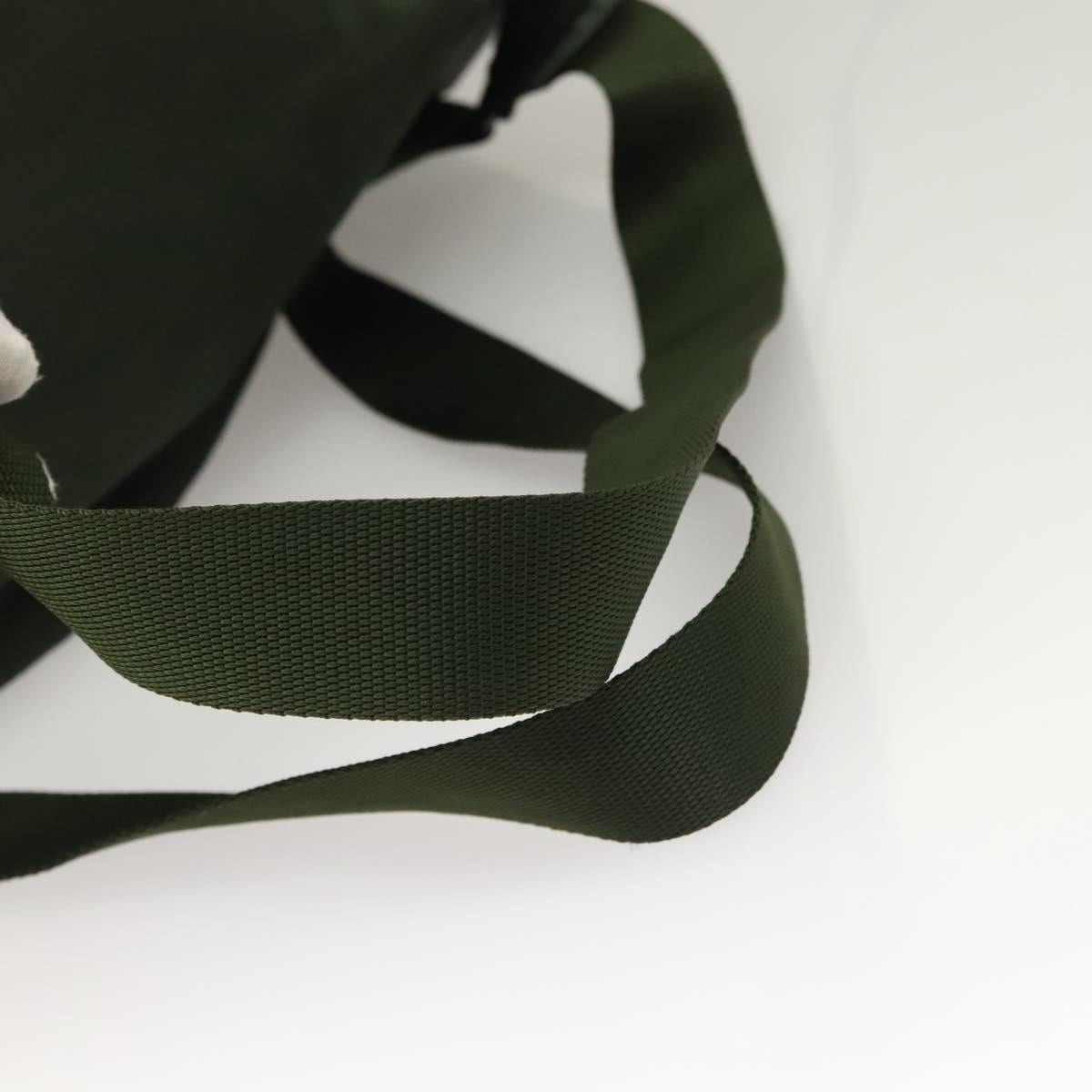 PRADA Backpack Nylon Khaki Silver Auth bs28214