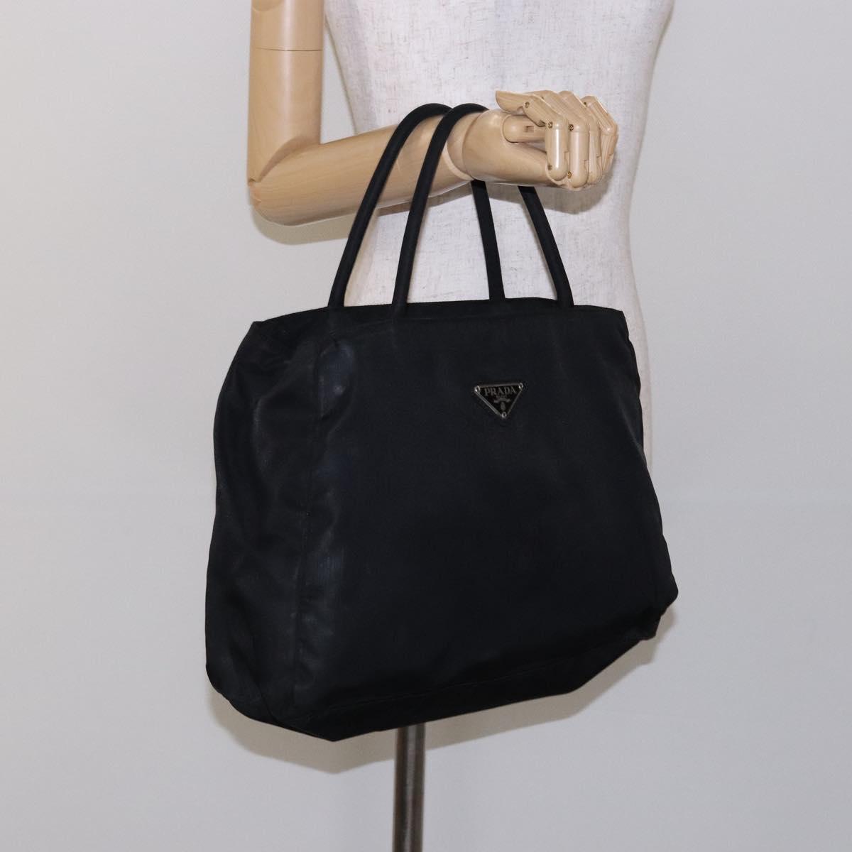 PRADA Hand Bag Nylon Black Auth bs28221