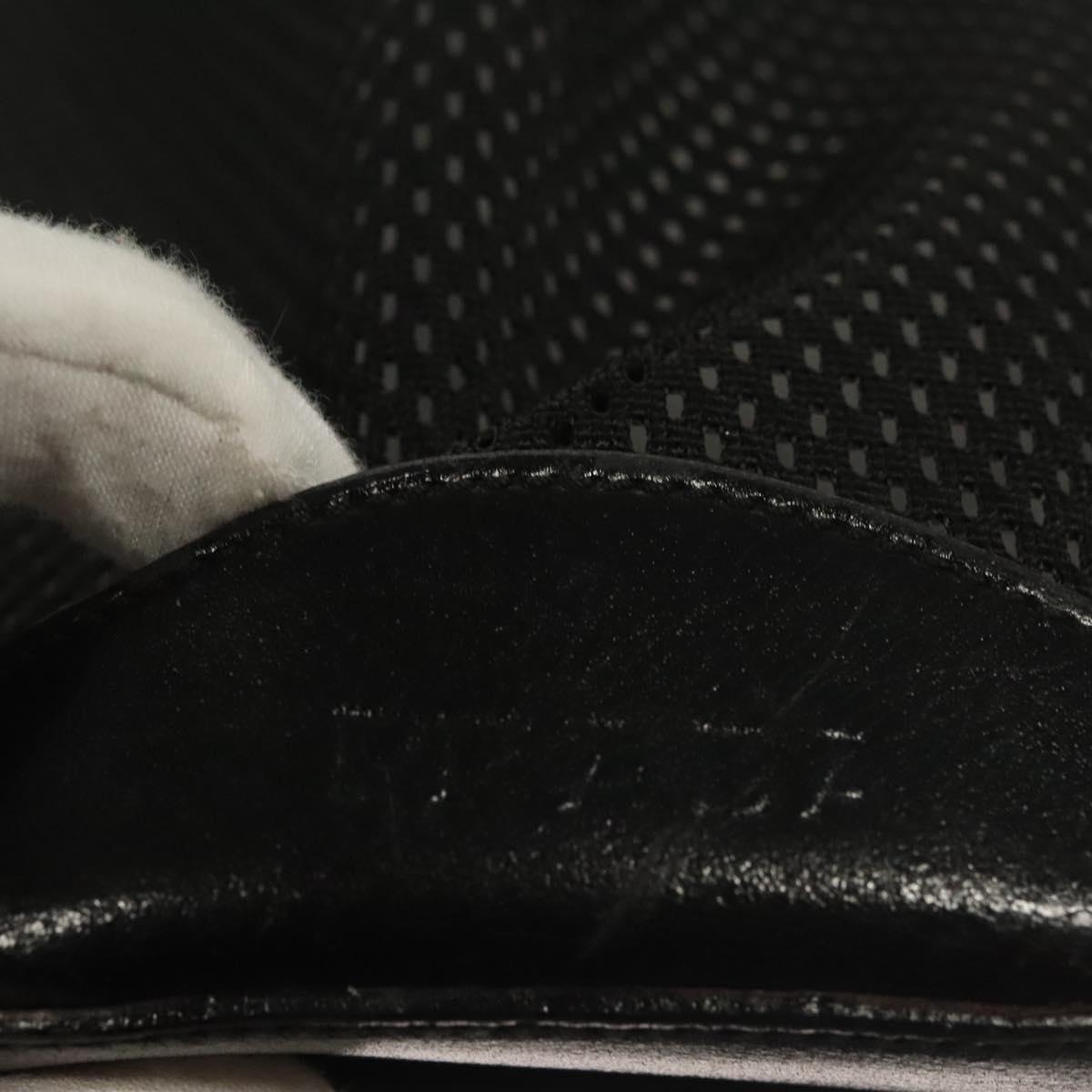 PRADA Tote Bag Nylon Black Silver Auth bs28227