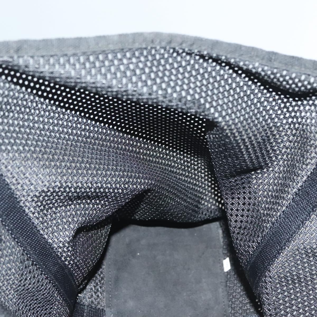 PRADA Tote Bag Nylon Black Silver Auth bs28227