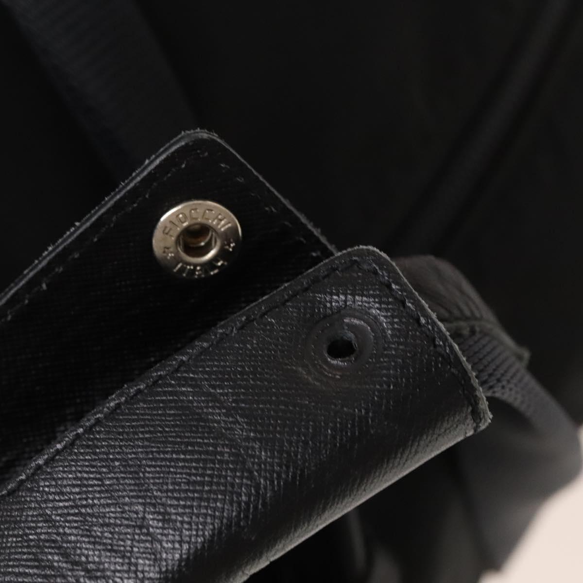 PRADA Boston Bag Nylon 2way Black Silver Auth bs28231