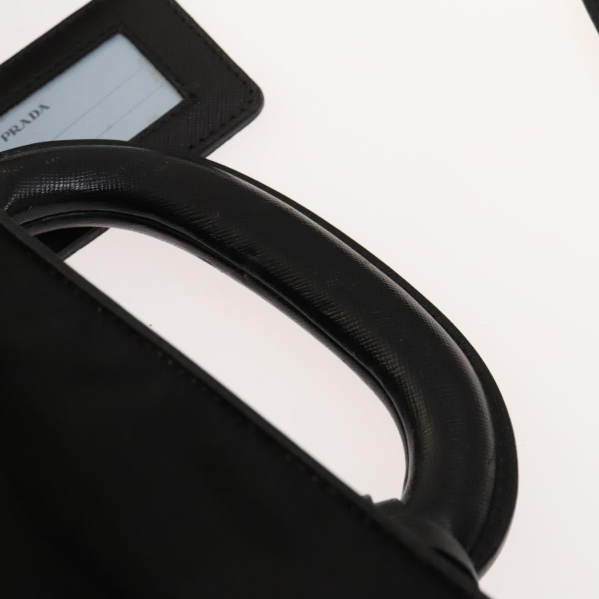 PRADA Garment Cover Nylon Black Silver Auth bs28232