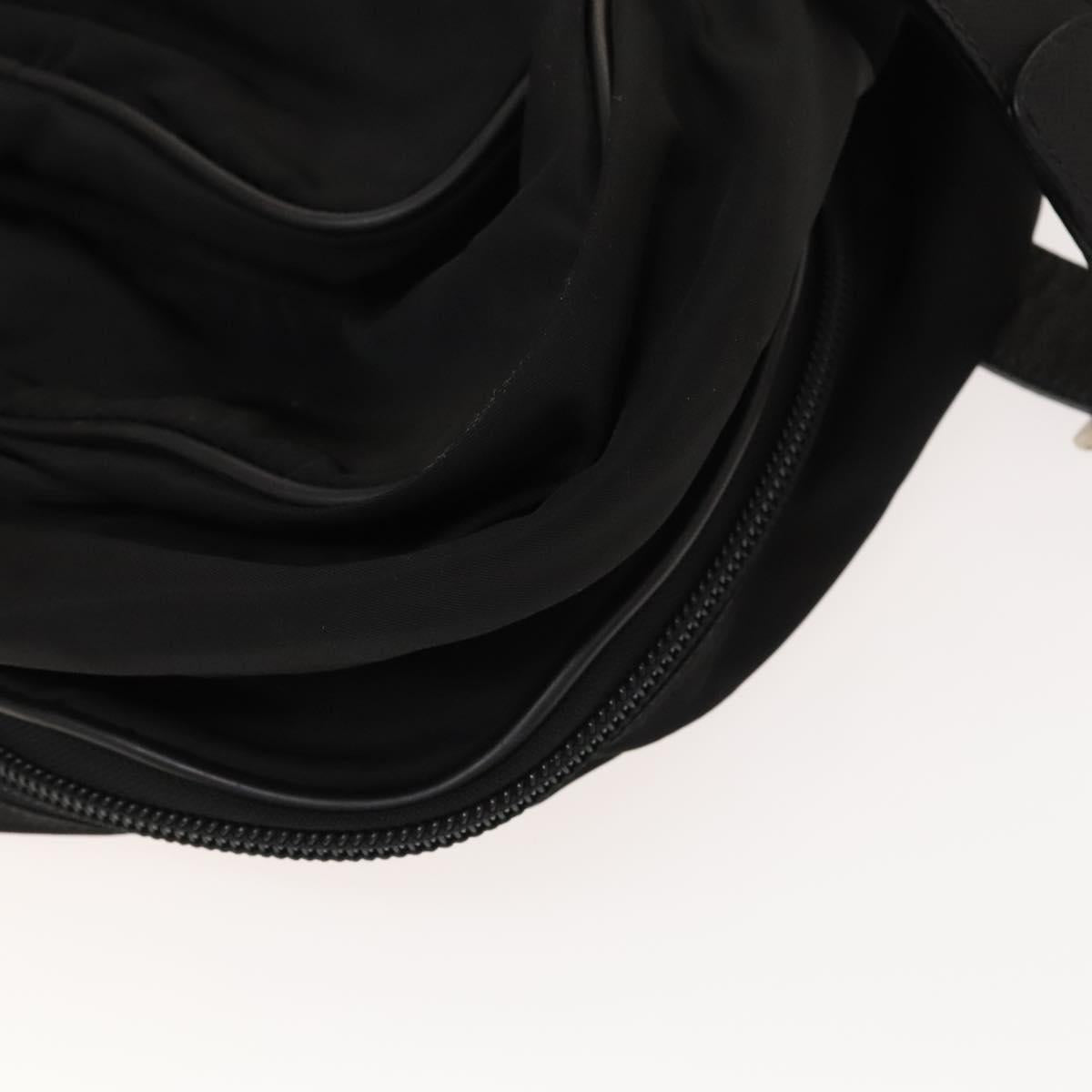 PRADA Garment Cover Nylon Black Silver Auth bs28232