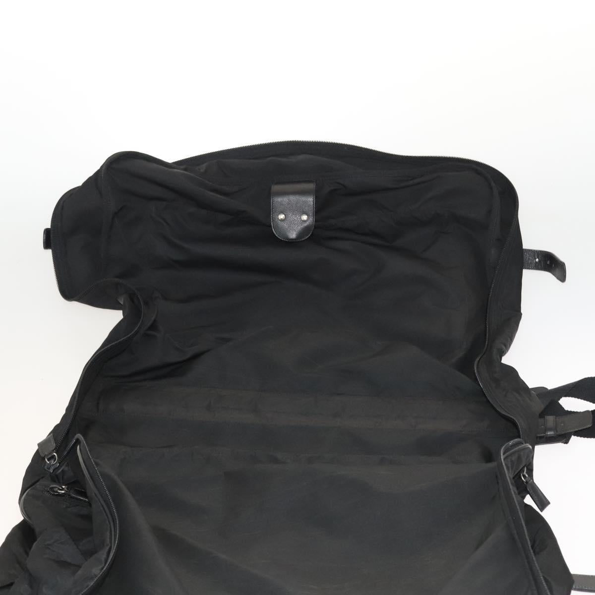 PRADA Garment Cover Nylon Black Silver Auth bs28232