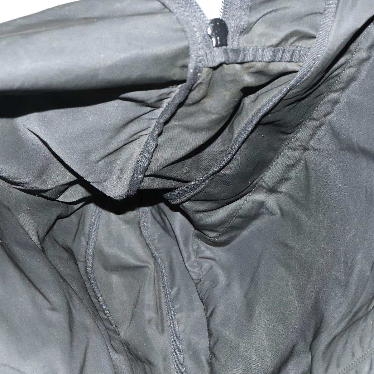 PRADA Garment Cover Nylon Black Silver Auth bs28232