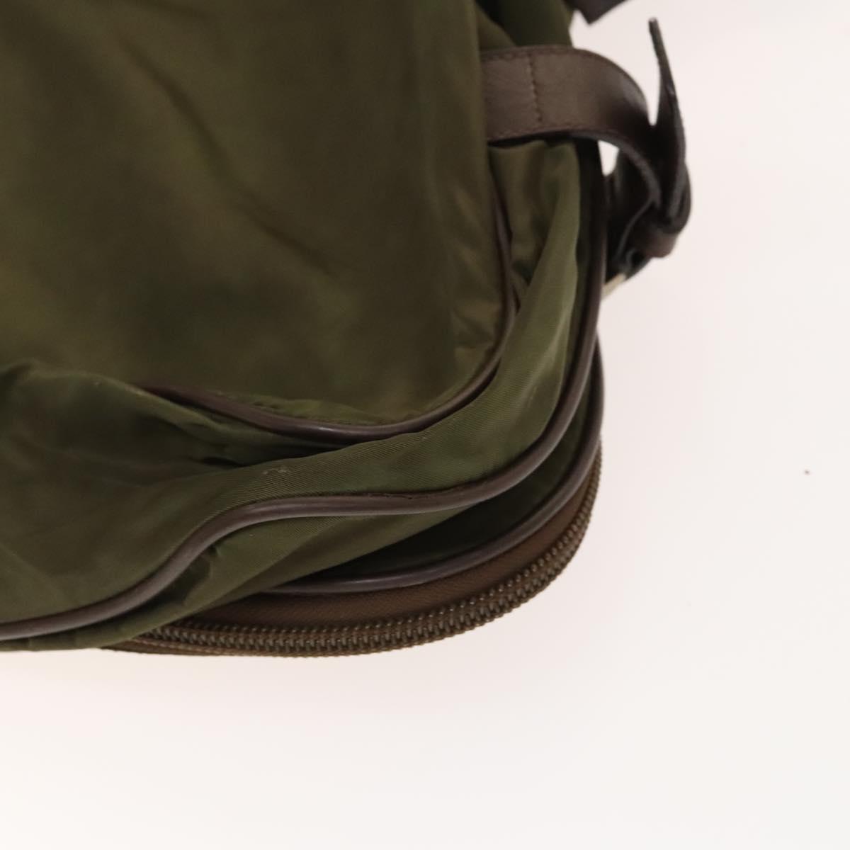 PRADA Garment Cover Nylon Khaki Silver Auth bs28233