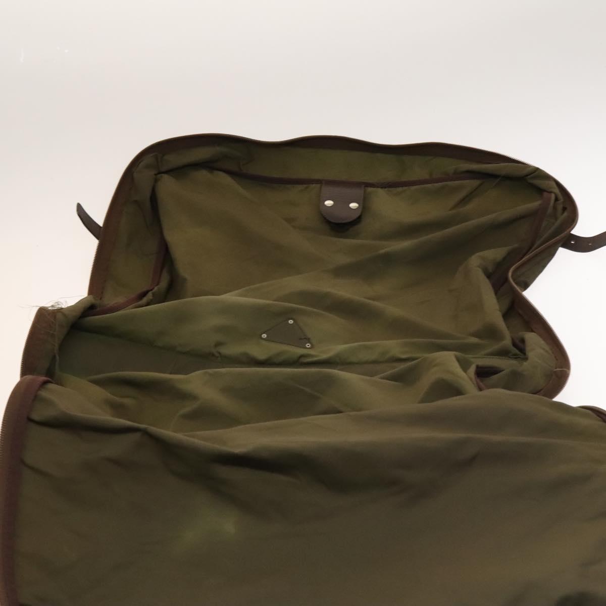 PRADA Garment Cover Nylon Khaki Silver Auth bs28233