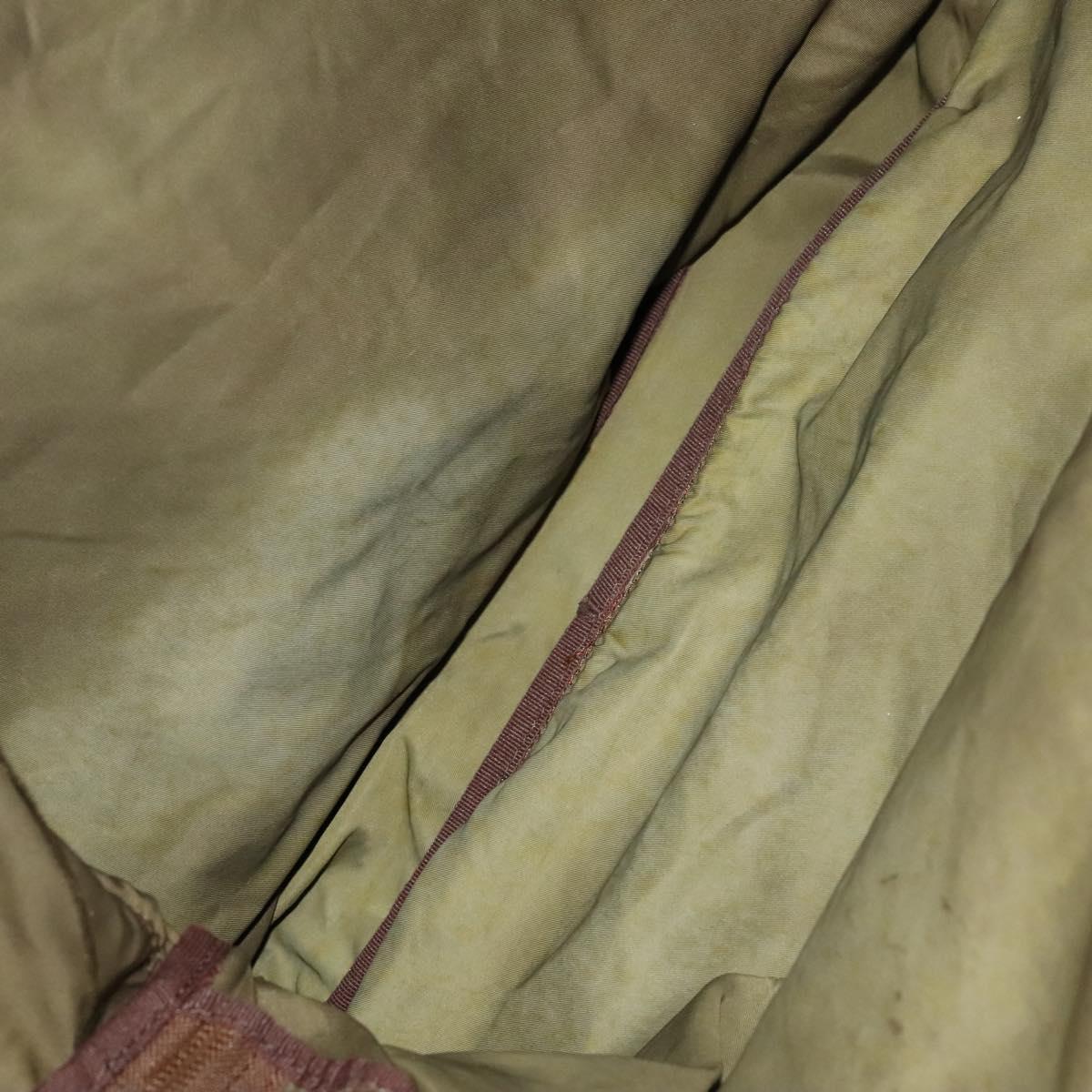 PRADA Garment Cover Nylon Khaki Silver Auth bs28233