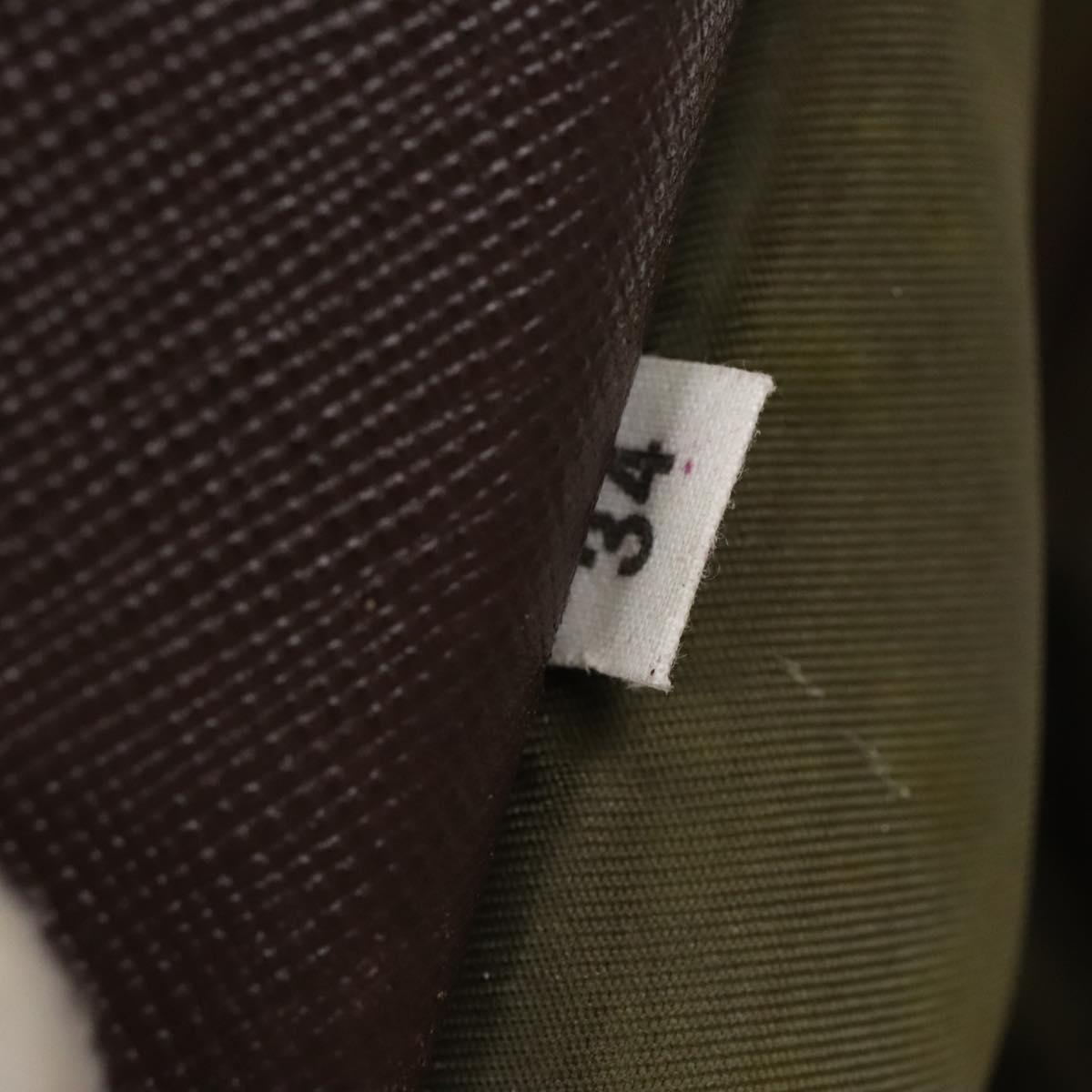 PRADA Garment Cover Nylon Khaki Silver Auth bs28233