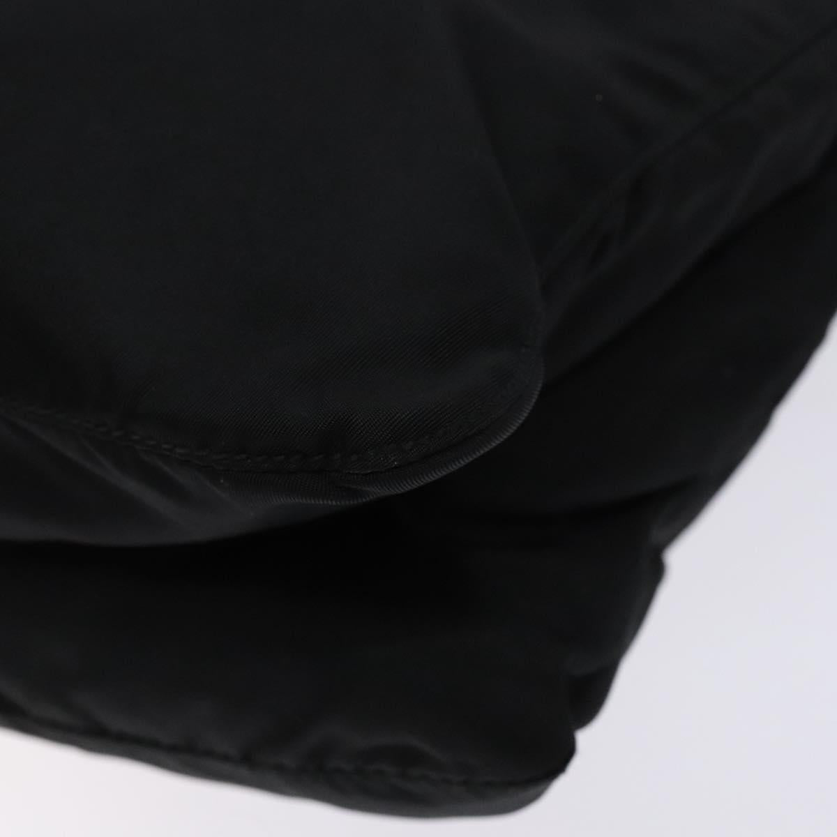 PRADA Shoulder Bag Nylon Black Silver Auth bs28236