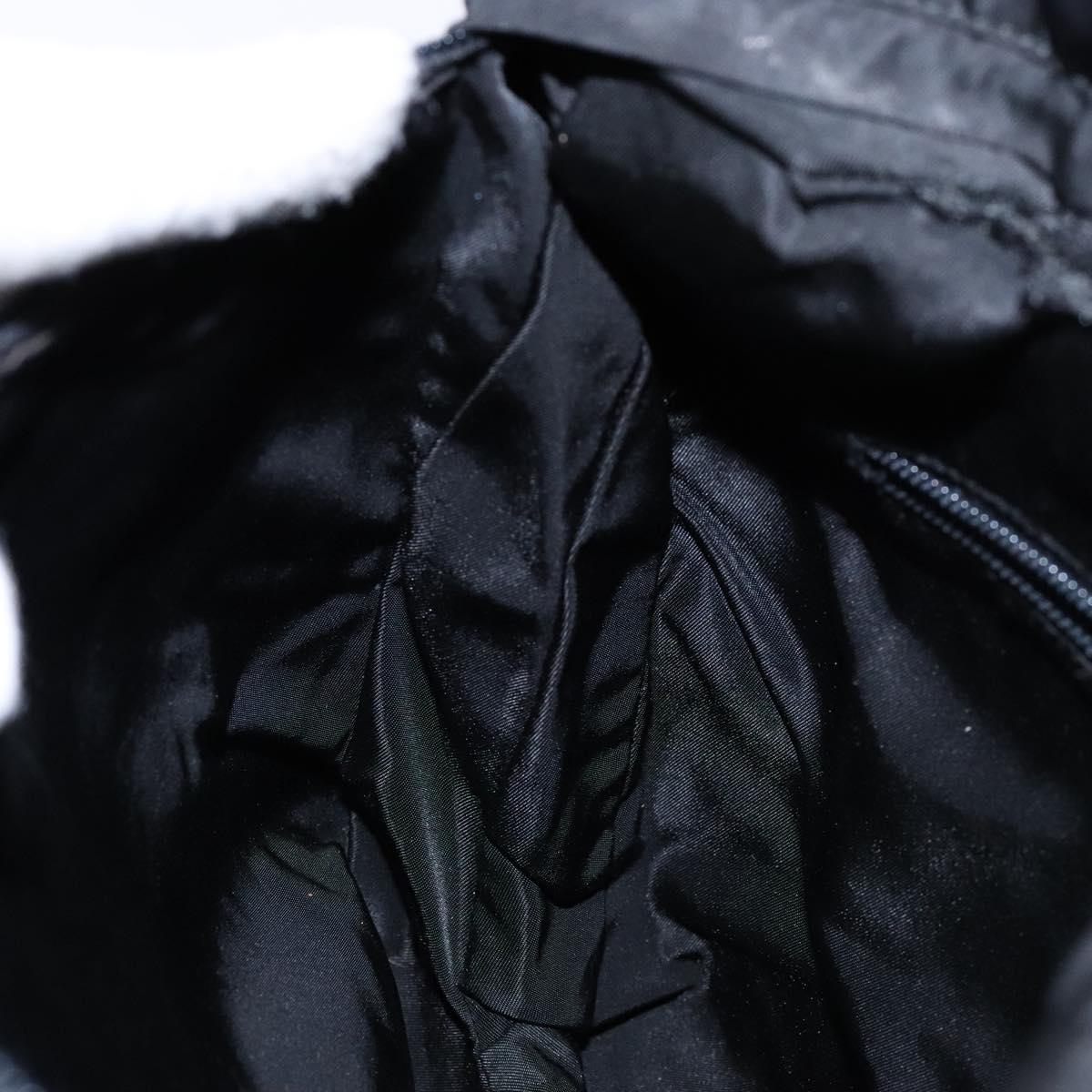 PRADA Shoulder Bag Nylon Black Silver Auth bs28236