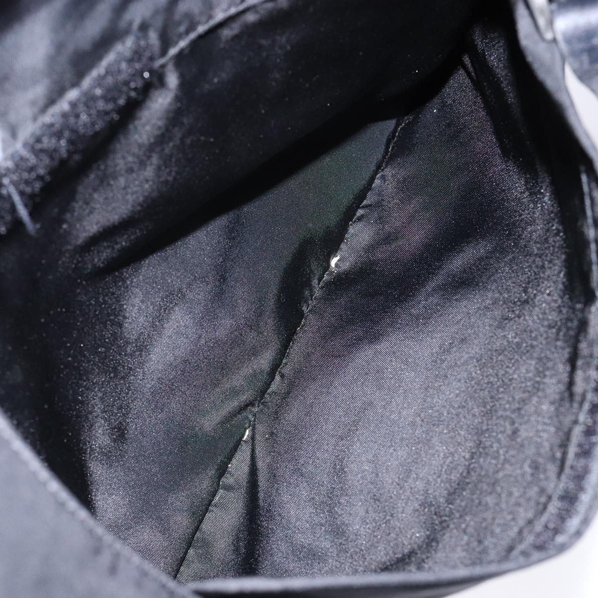 PRADA Shoulder Bag Nylon Black Silver Auth bs28236