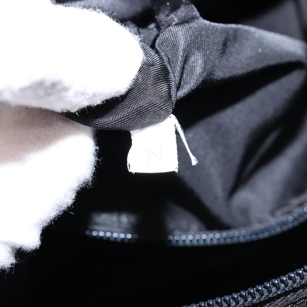 PRADA Shoulder Bag Nylon Black Silver Auth bs28236