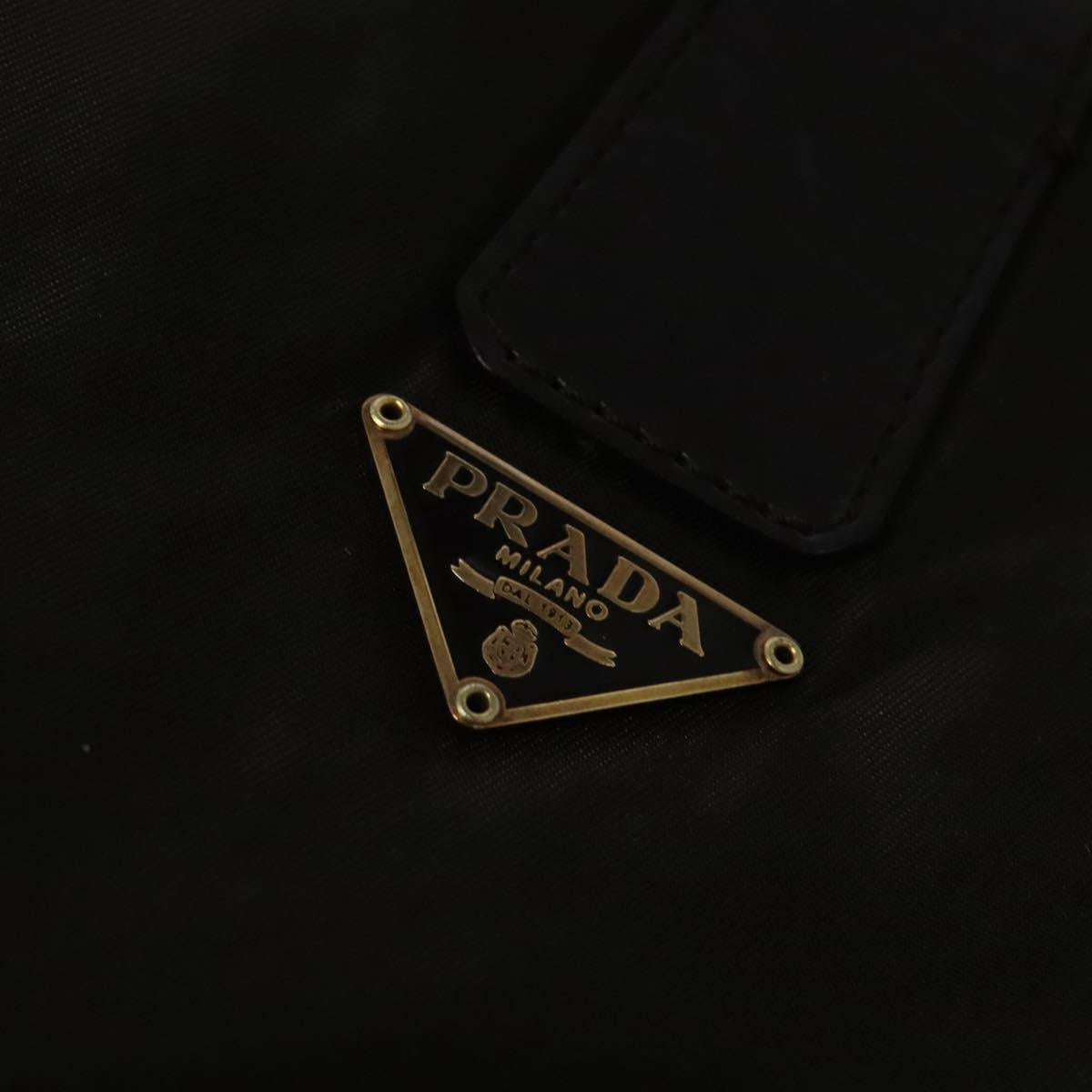 PRADA Shoulder Bag Nylon Khaki Gold Auth bs28237