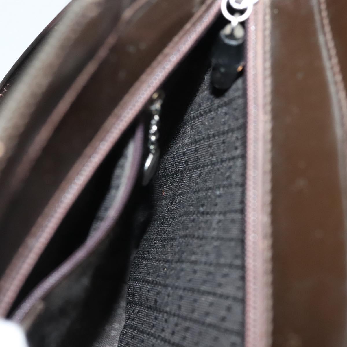 GUCCI Bamboo Hand Bag Nylon Leather 2way Brown Silver 000 1998 0588 Auth bs28273