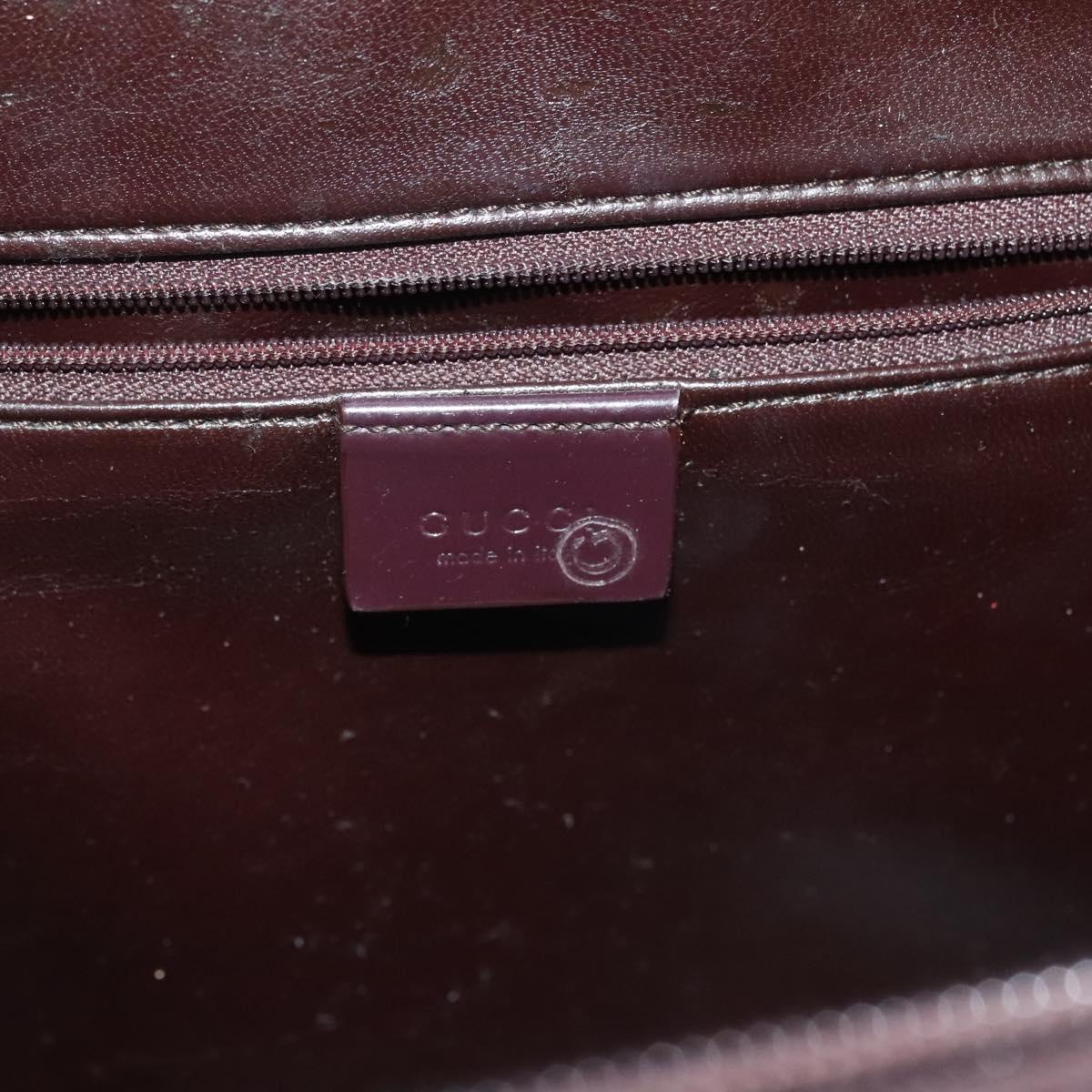 GUCCI Shoulder Bag Enamel Outlet Purple 001 3091 3754 Auth bs28276