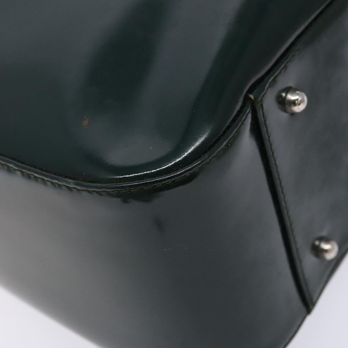 GUCCI Hand Bag Enamel Green Silver 000 1013 0504 Auth bs28278
