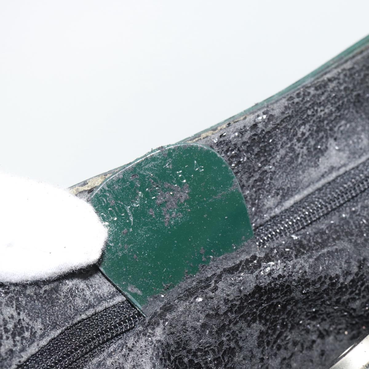 GUCCI Hand Bag Enamel Green Silver 000 1013 0504 Auth bs28278