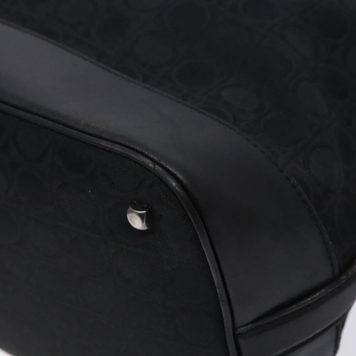 Salvatore Ferragamo Shoulder Bag Canvas Brown Silver Auth bs28312