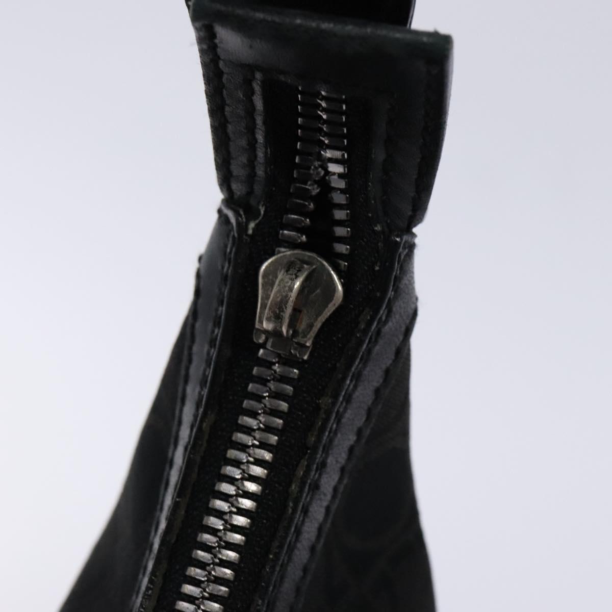 Salvatore Ferragamo Shoulder Bag Canvas Brown Silver Auth bs28312