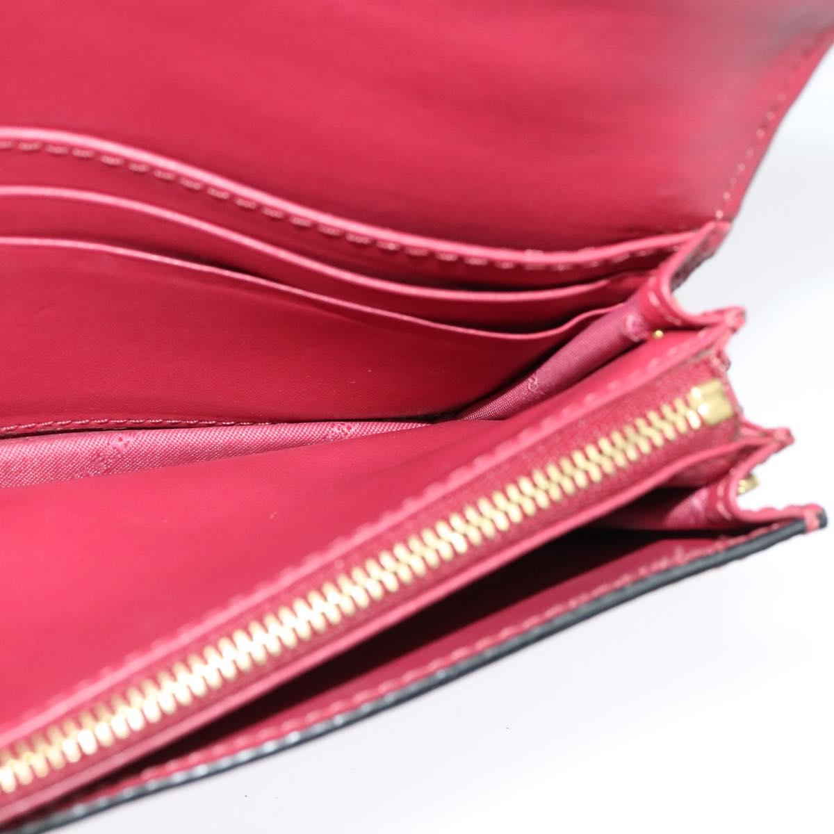 BURBERRY Chain Wallet Leather Pink Gold Auth bs28328