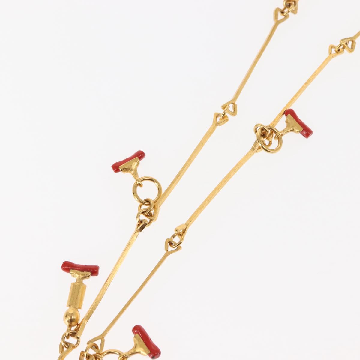 BALENCIAGA Necklace Metal Gold Auth bs28337
