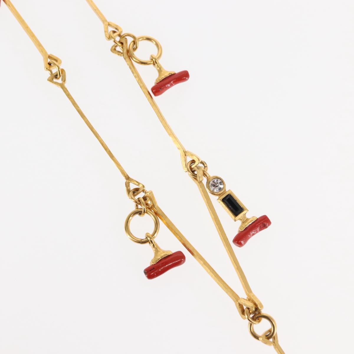 BALENCIAGA Necklace Metal Gold Auth bs28337