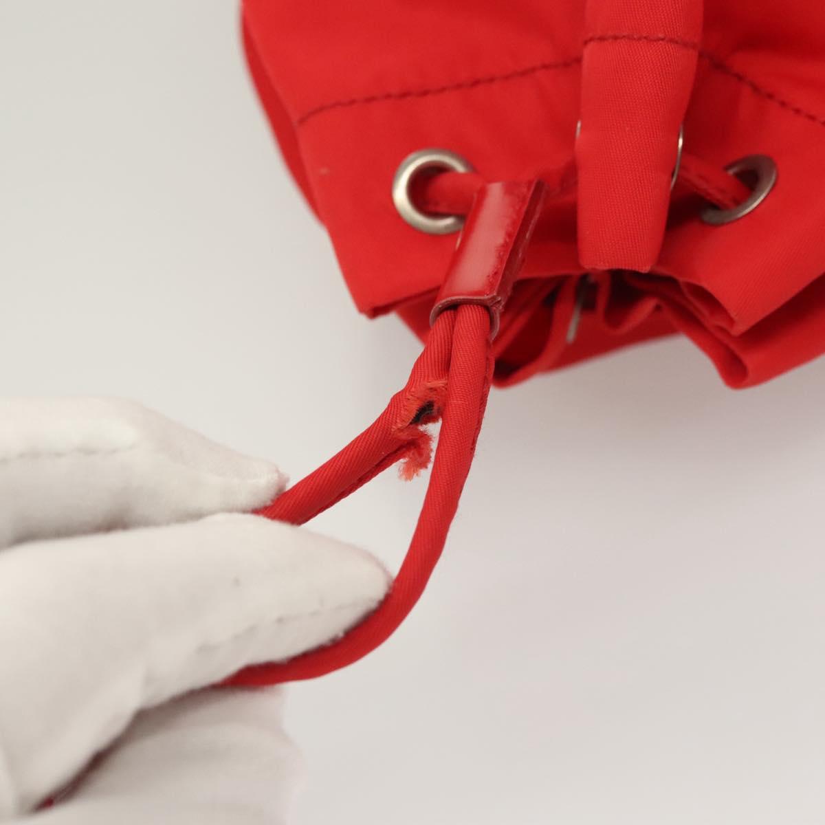 PRADA Pouch Nylon 2Set Red Black Auth bs28341