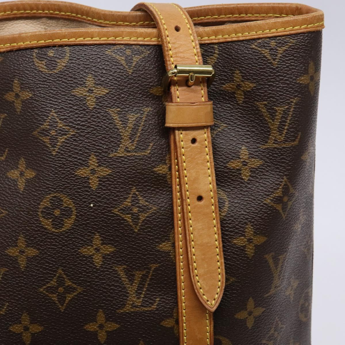 LOUIS VUITTON Monogram Bucket GM Shoulder Bag M42236 LV Auth bs28351