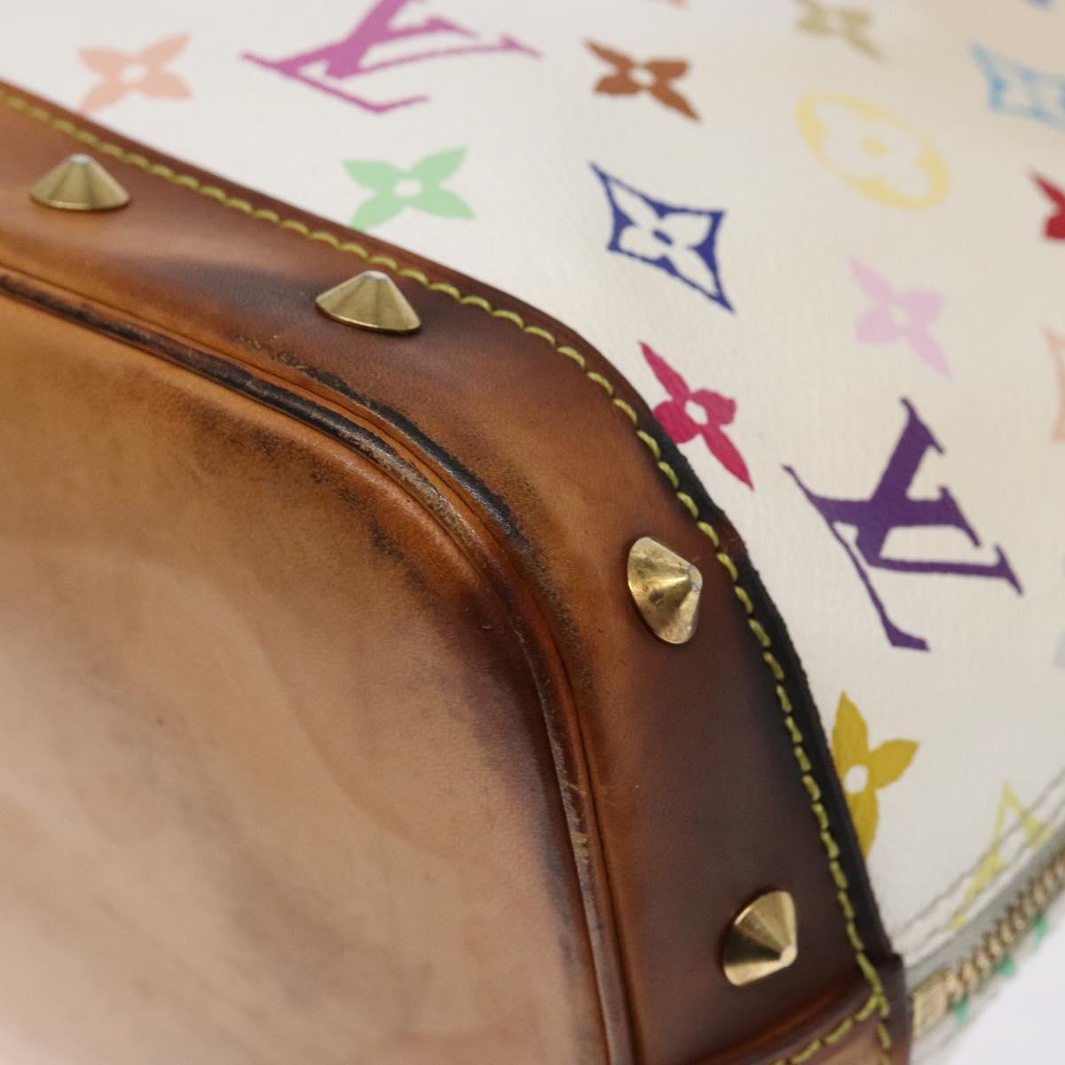 LOUIS VUITTON Monogram Multicolor Alma Hand Bag White M92647 LV Auth bs28368