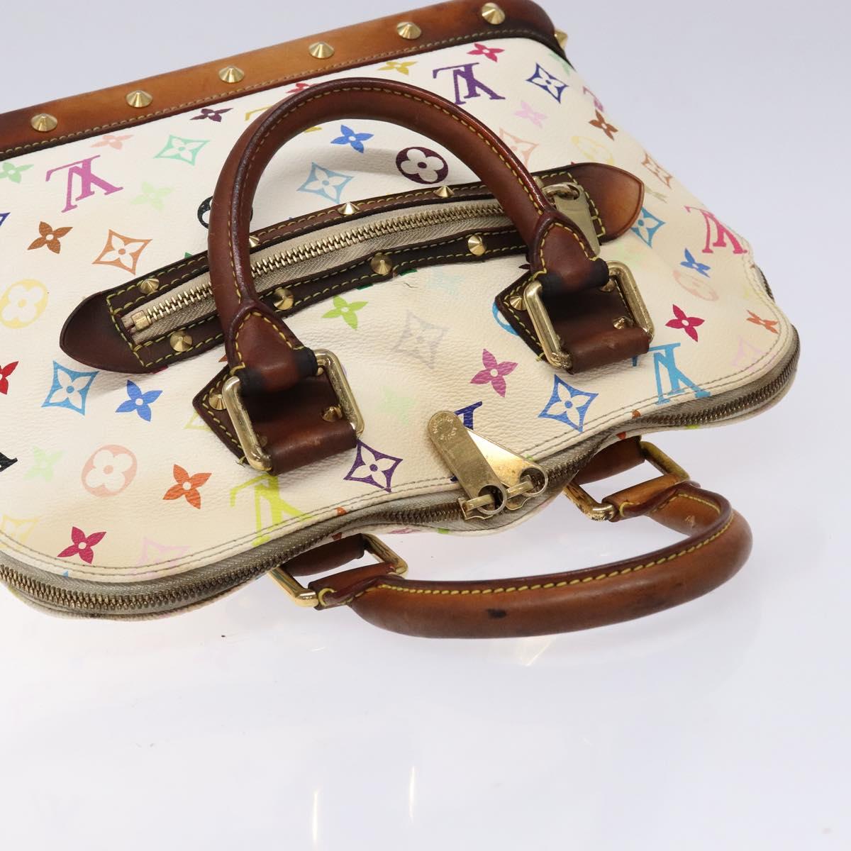 LOUIS VUITTON Monogram Multicolor Alma Hand Bag White M92647 LV Auth bs28368