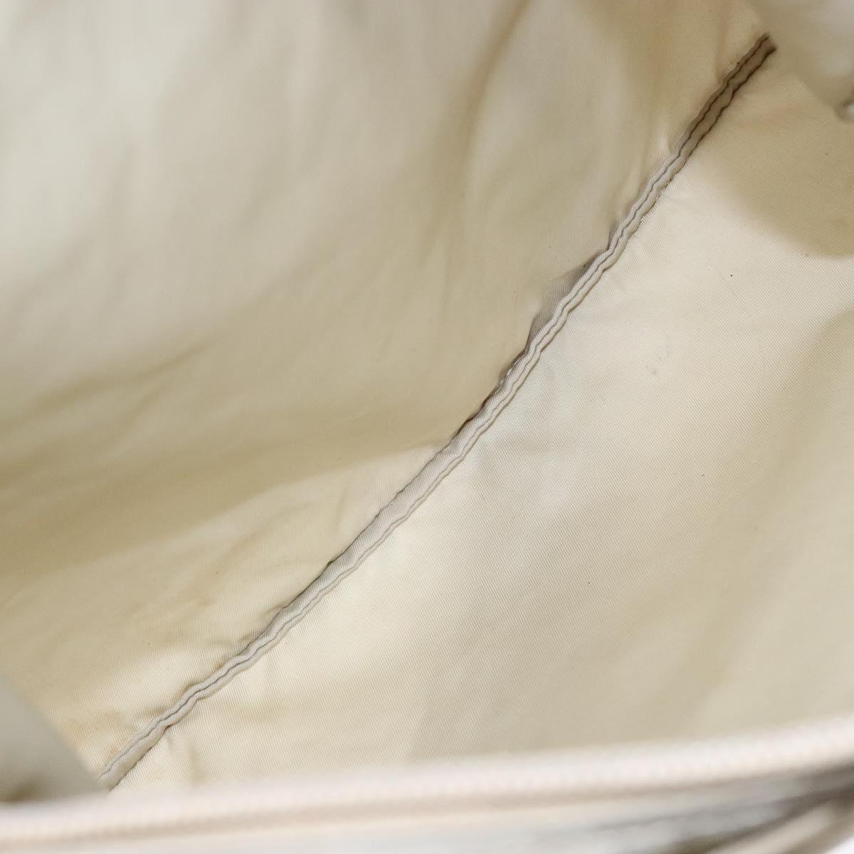 PRADA Shoulder Bag Nylon Beige Auth bs28381