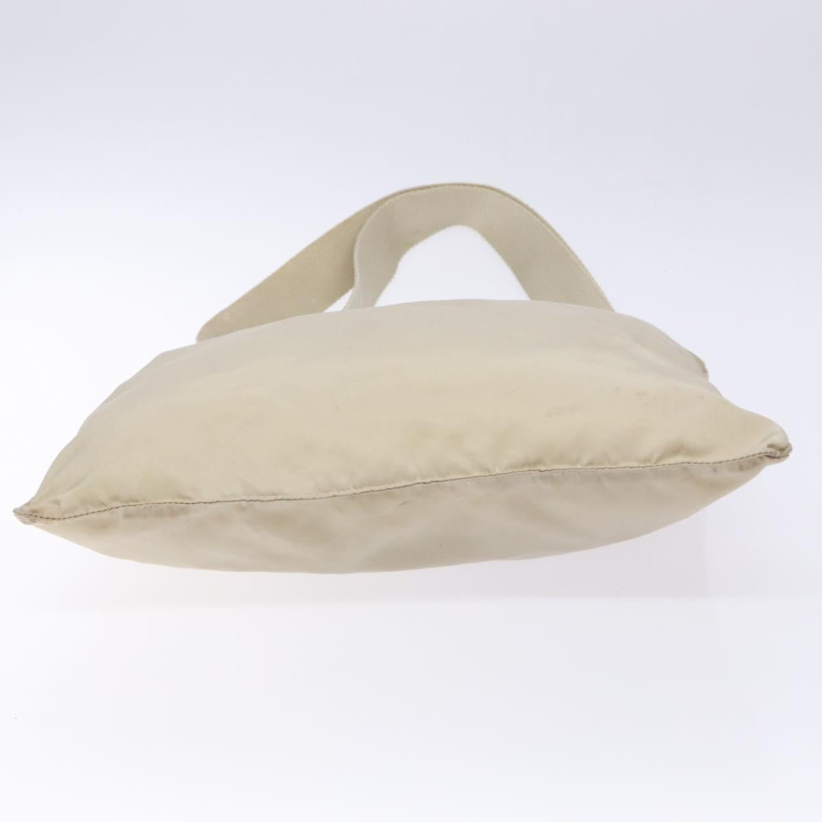 PRADA Shoulder Bag Nylon Beige Auth bs28381