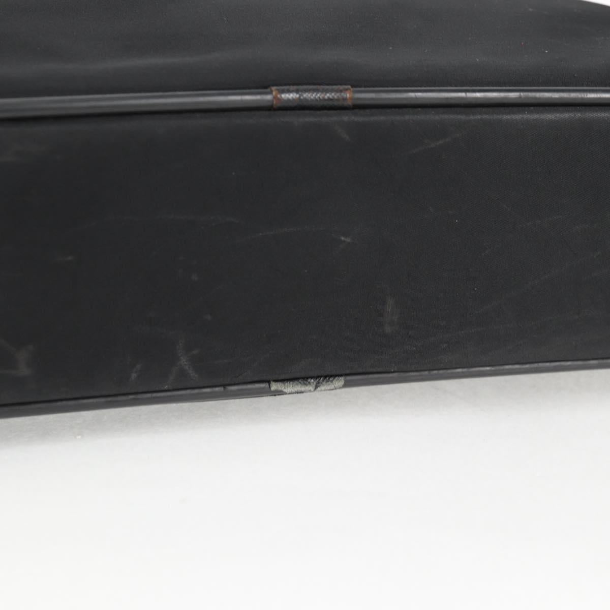PRADA Hand Bag Nylon Leather 2way Black Silver Auth bs28384