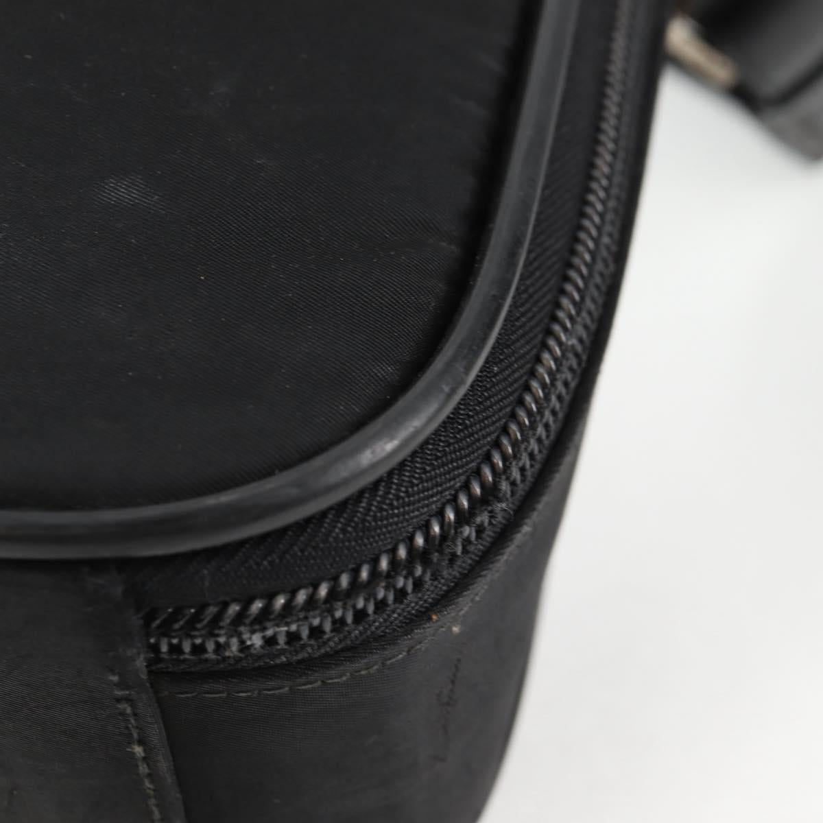 PRADA Hand Bag Nylon Leather 2way Black Silver Auth bs28384